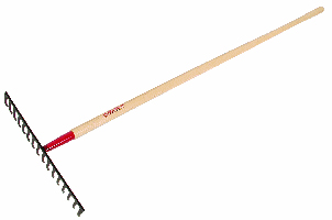 Red Rooster® Landscape Level Head Rake, Wood Handle, Steel Head, Forged ...