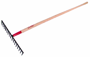 Red Rooster® Landscape Road Rake, Wood Handle, Forged, Heavy Duty - 16 ...