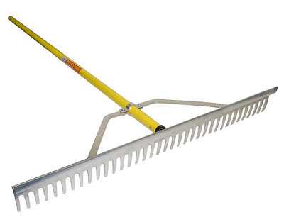 Red Rooster® Landscape Bow Rake, Aluminum Head and Handle, 36